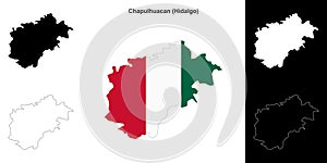 Chapulhuacan outline map