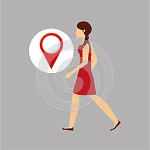 Character bubble speech with pin map