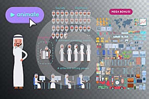 Character constructor. Arab saudi businessman