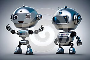 Character Design of little cute robot on isolated background toy soft smooth lighting