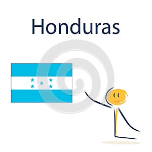 Character with the flag of Honduras