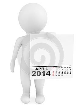 Character holding calendar April 2014