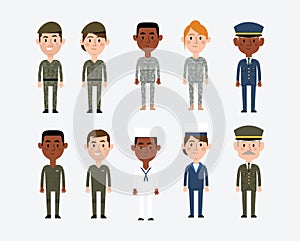 Cartello illustrazioni trucco militare lavori 