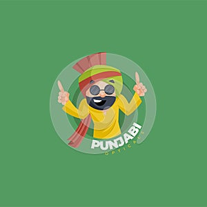 Punjabi opticals vector mascot logo photo