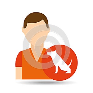 Character pet training dog still