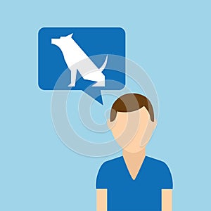 Character pet training dog still