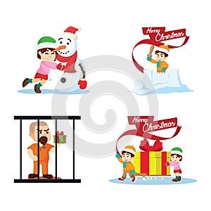 Character profesion person bundle set photo