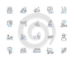 Character traits line icons collection. Hsty , Integrity , Courage , Empathy , Ambition , Humility , Passion vector and