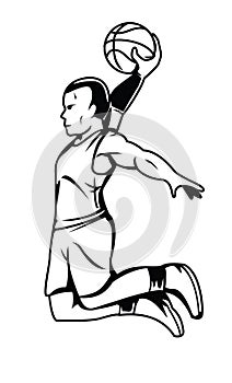 Character vector with style line art black and white