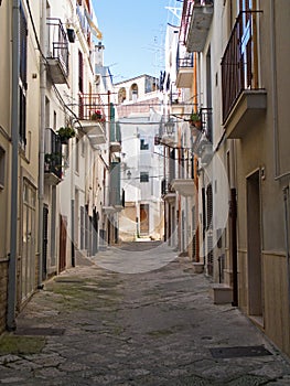 Characteristic alley of Conversano. Apulia.