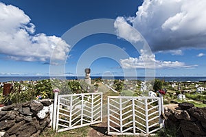 The characteristic cemetery of Hanga Roa