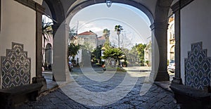 Characteristic courtyard in Aversa