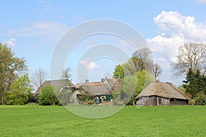 Characteristic Dutch farm and sheep-fold,Eempolder, Soest, Netherlands