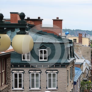 The characteristic houses of the city of Quebec