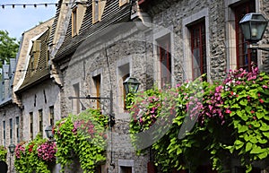 The characteristic houses of the city of Quebec