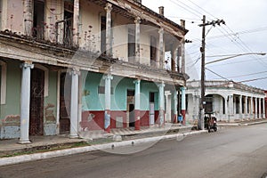 The characteristic houses of Moron, Cuba