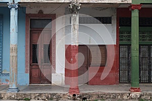 The characteristic houses of Moron, Cuba photo
