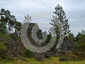 Rocky landscape of Wental fall season landscape