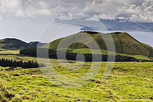 Characteristic landscape of the island of Pico, Azores photo