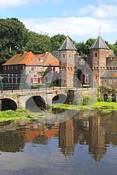 Characteristic medieval city wall,Amersfoort.Netherlands