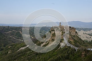 The characteristic town Civita di Bagno Regio