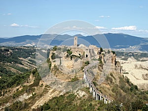 The characteristic town of Civita di Bagno Regio, Lazio, Italy