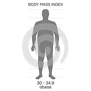 characterizing male silhouette for obese stage of body mass index