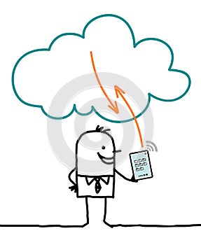 Characters and cloud - connection