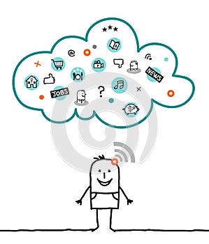 Characters and cloud - informations