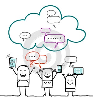Characters and cloud - social network