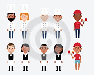 Characters Depicting Catering Occupations