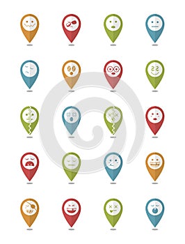 20 characters in pointers icons set