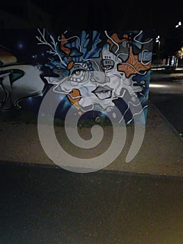 Charakter graffiti Kunstwerk in Biel bienne - character graffiti piece