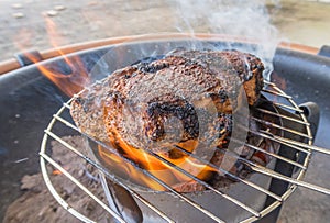 Charbroiled or Grilled Ribeye Steak photo