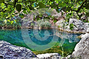 Charco del Aceite leisure lake in Cazorla