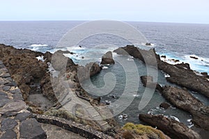 Charco del Viento natural swimming pools, Tenerife island, Spain