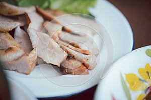 Charcoal-boiled pork neck