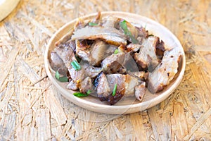 Charcoal boiled pork neck, grill pork