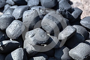 Charcoal briquettes photo