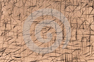 Charcoal drawing pattern on paper background