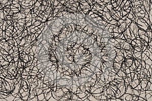 Charcoal drawing pattern on paper background