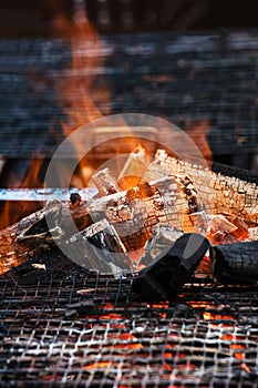 charcoal fire grill