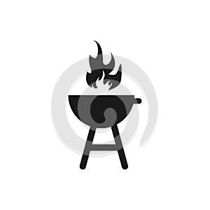 charcoal grill barbeque icon design template vector illustration photo