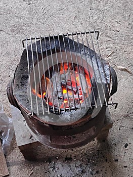 Charcoal grills for cooking in Thailand