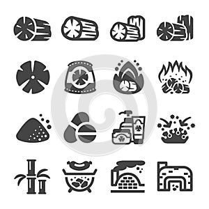 Charcoal icon set