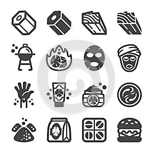 Charcoal icon set photo