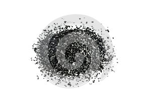 Charcoal isolated on white background