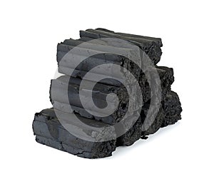 Charcoal isolated on the white background