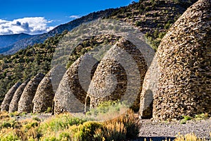 Charcoal Kilns (located in the Panamint Range) used in the production of coal from pine and juniper trees; Death Valley National