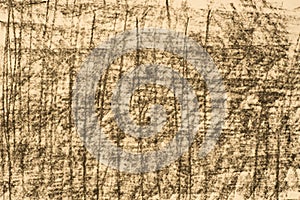 Charcoal pattern drawing on yellow paper background texture